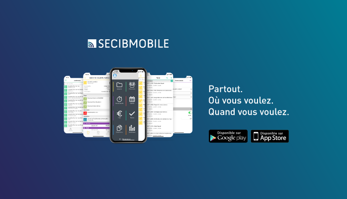 Téléchargez l'application SECIBMOBILE et disposez de votre cabinet d'avocats partout !